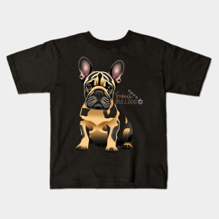 The most popular breed in the USA - the French Bulldog. Merle Kids T-Shirt